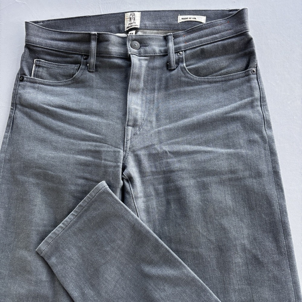 Hiroshi Kato The Pen Slim Selvedge Jeans Mens 31 Gray Raw Stretch Denim Made USA